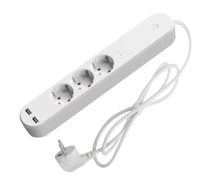 Grenuttag 3-vägs Smart m/USB Denver